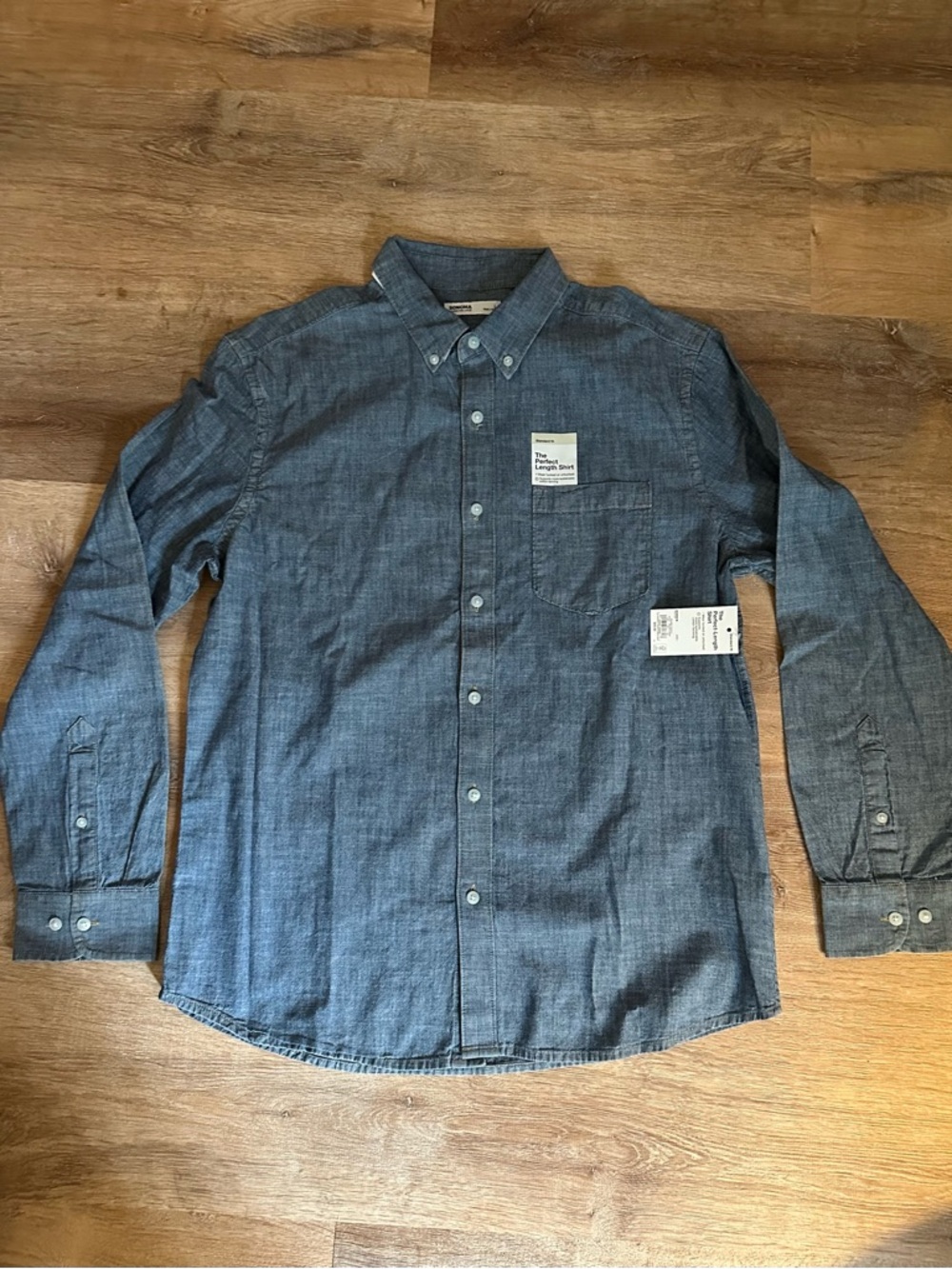 Sonoma Men's Chambray Button-Down Shirt in Blue